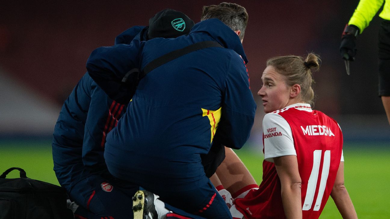 Arsenal 'very concerned' after Miedema injury