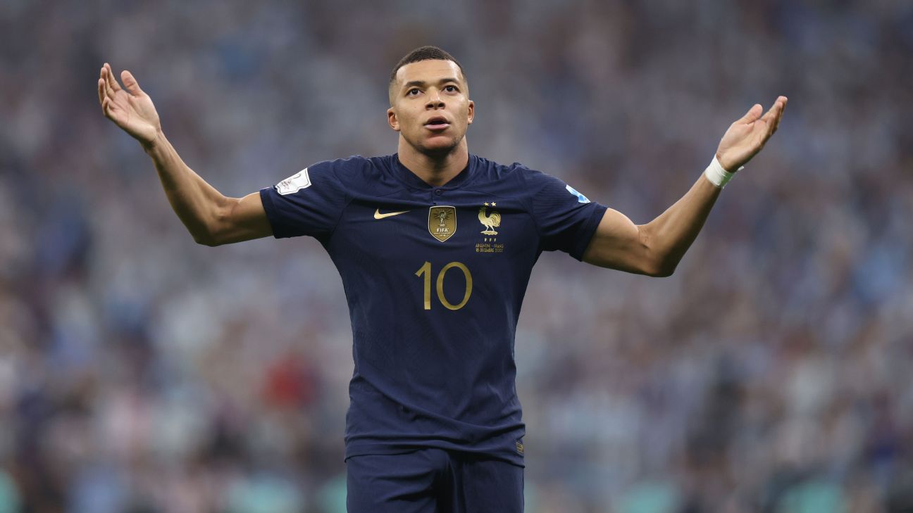 Mbappe Men 2022 2023 World Cup France Soccer Jersey Home Mbappe