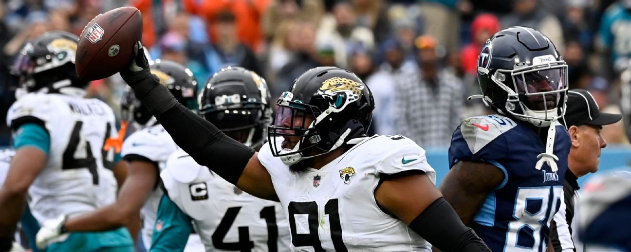 Jaguars sacks co-leader Dawuane Smoot (Achilles) out for season - ESPN