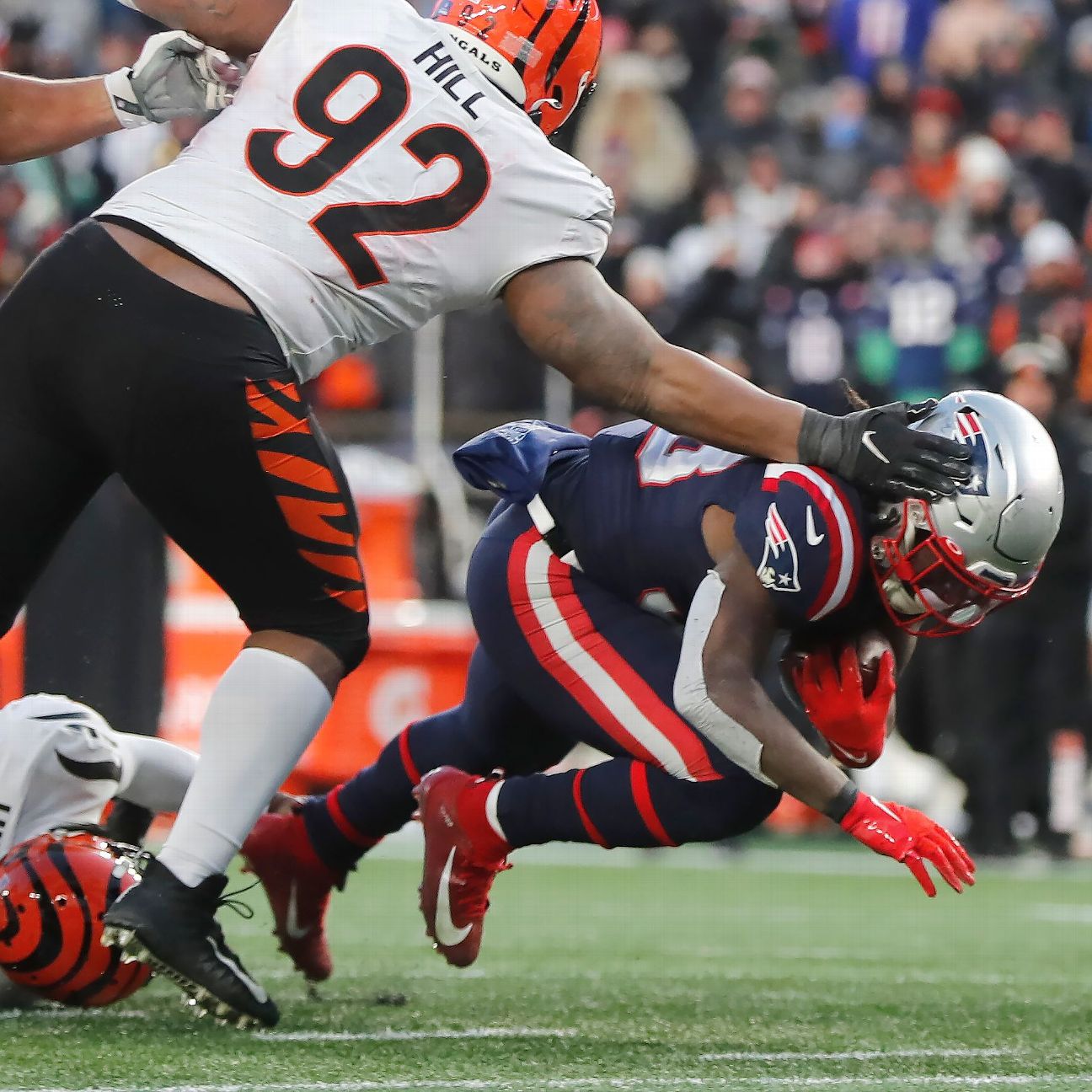 Rhamondre Stevenson reacts to game-losing fumble against Bengals - Pats  Pulpit