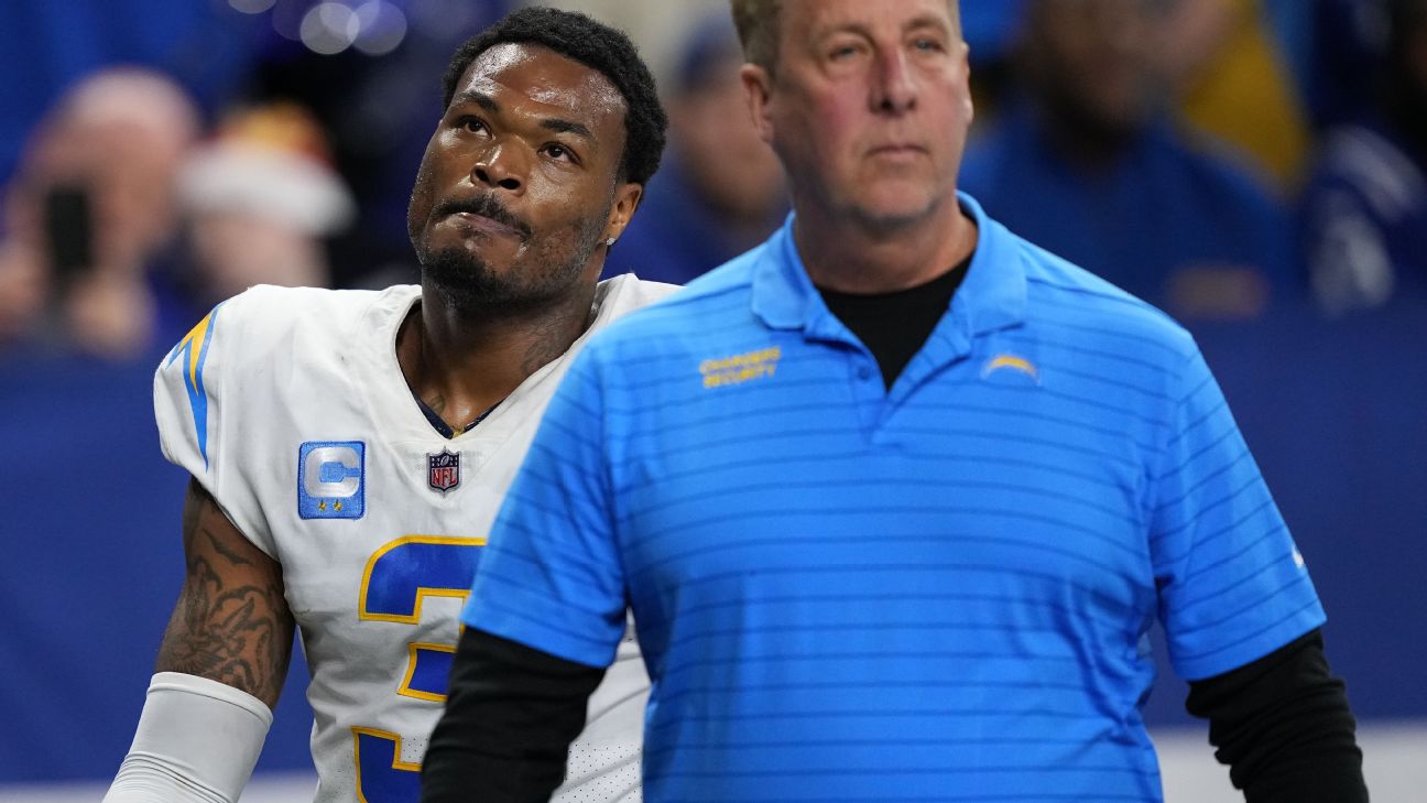 Chargers S James ejected after 2 personal fouls in 3 plays