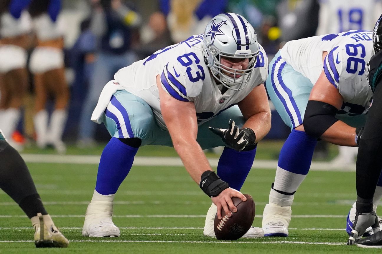 Cowboys OL Tyler Biadasz will miss at least two or three weeks with  hamstring injury