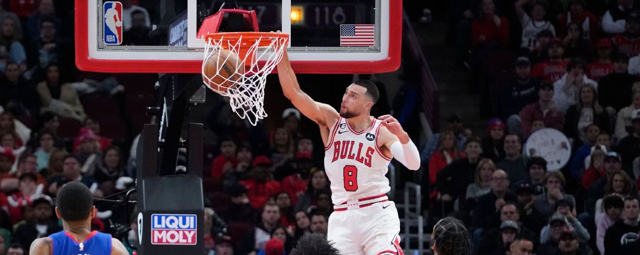 NBA Store on X: Zach LaVine has been ON FIRE averaging 28.5 PPG with  43.7 3P%! 🔥 Shop his jersey today:  BULLS/76ERS -  Tonight at 7:30pm/et on ESPN  / X