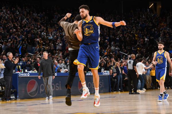 Klay drops 54 as Looney wins it at buzzer in 2OT