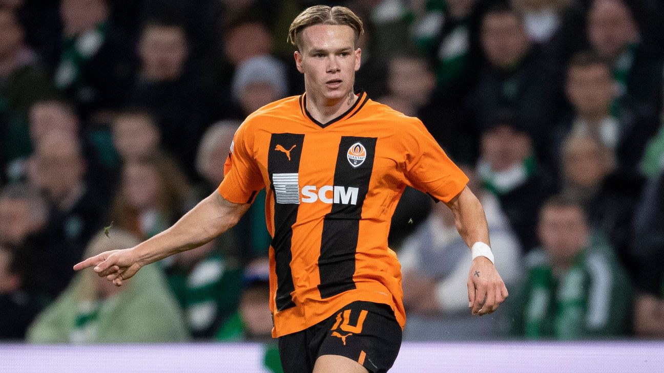 Sources: Chelsea rival Arsenal for Shakhtar's Mudryk