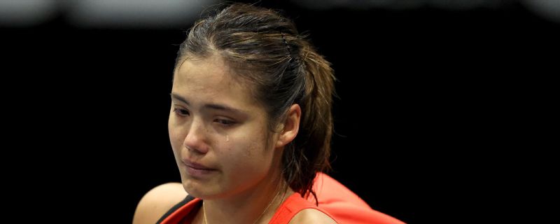 Raducanu leaves court in tears after ankle injury
