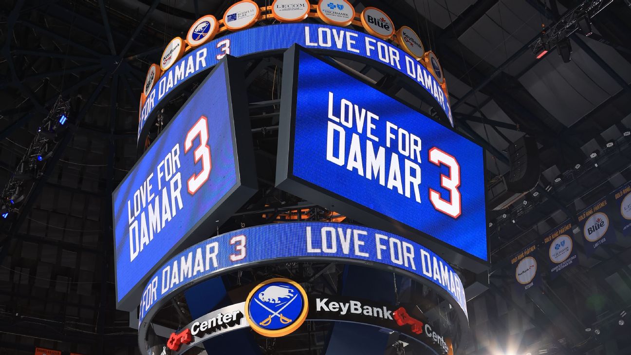 Sabres rally to extend 'goat head' streak, after “moment of celebration”  for Damar Hamlin