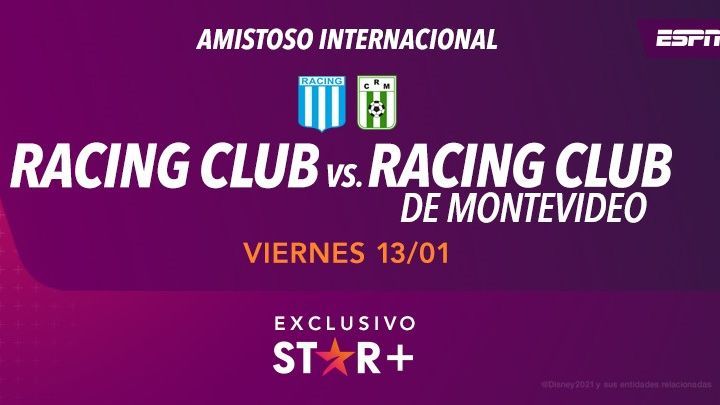 Racing Club vs Racing Club de Montevideo en vivo por Star+ - ESPN