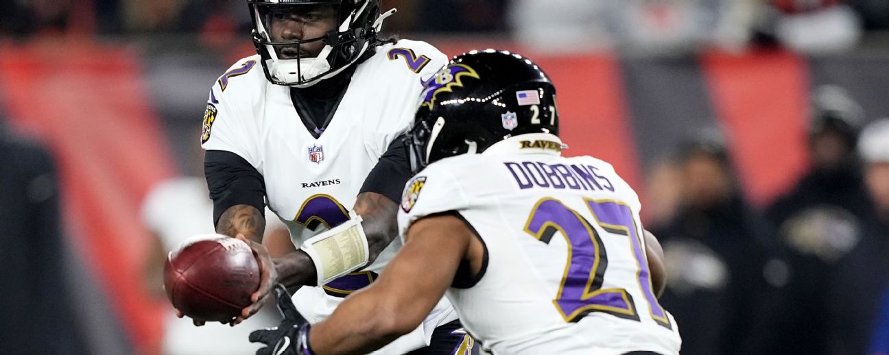 JK Dobbins rushes for over 100 yards with TD, Ravens skirt by rival Steelers