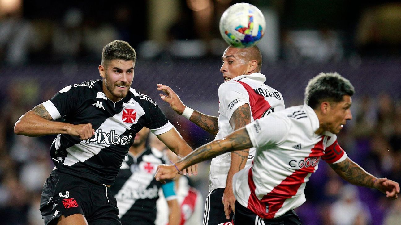 Nacho e Borja brilham, e River Plate atropela o Vasco em amistoso nos EUA