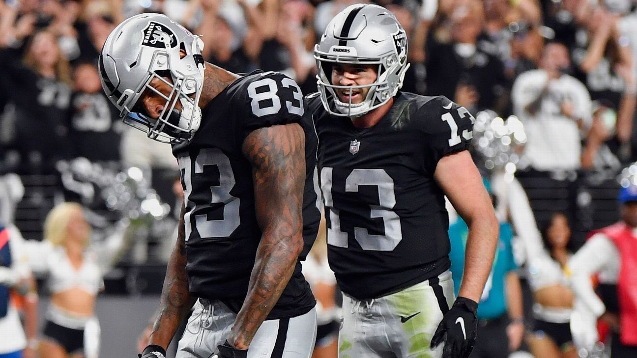 Darren Waller, Hunter Renfrow officially returning for Raiders against  Patriots - Las Vegas Sun News