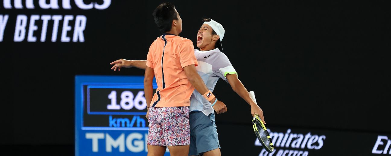 Aussie wildcards Hijikata, Kubler win doubles