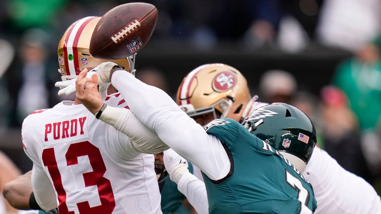 49ers QBs Brock Purdy, Josh Johnson go down in loss vs. Eagles - ABC7 San  Francisco