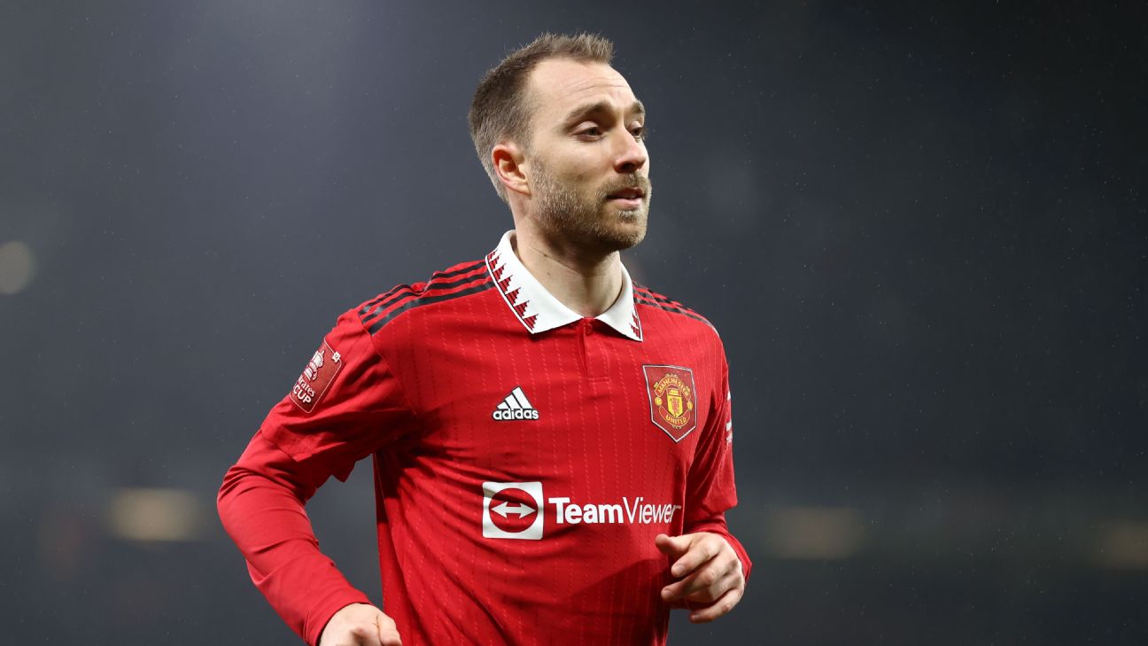 Man United's Eriksen ruled out for three months
