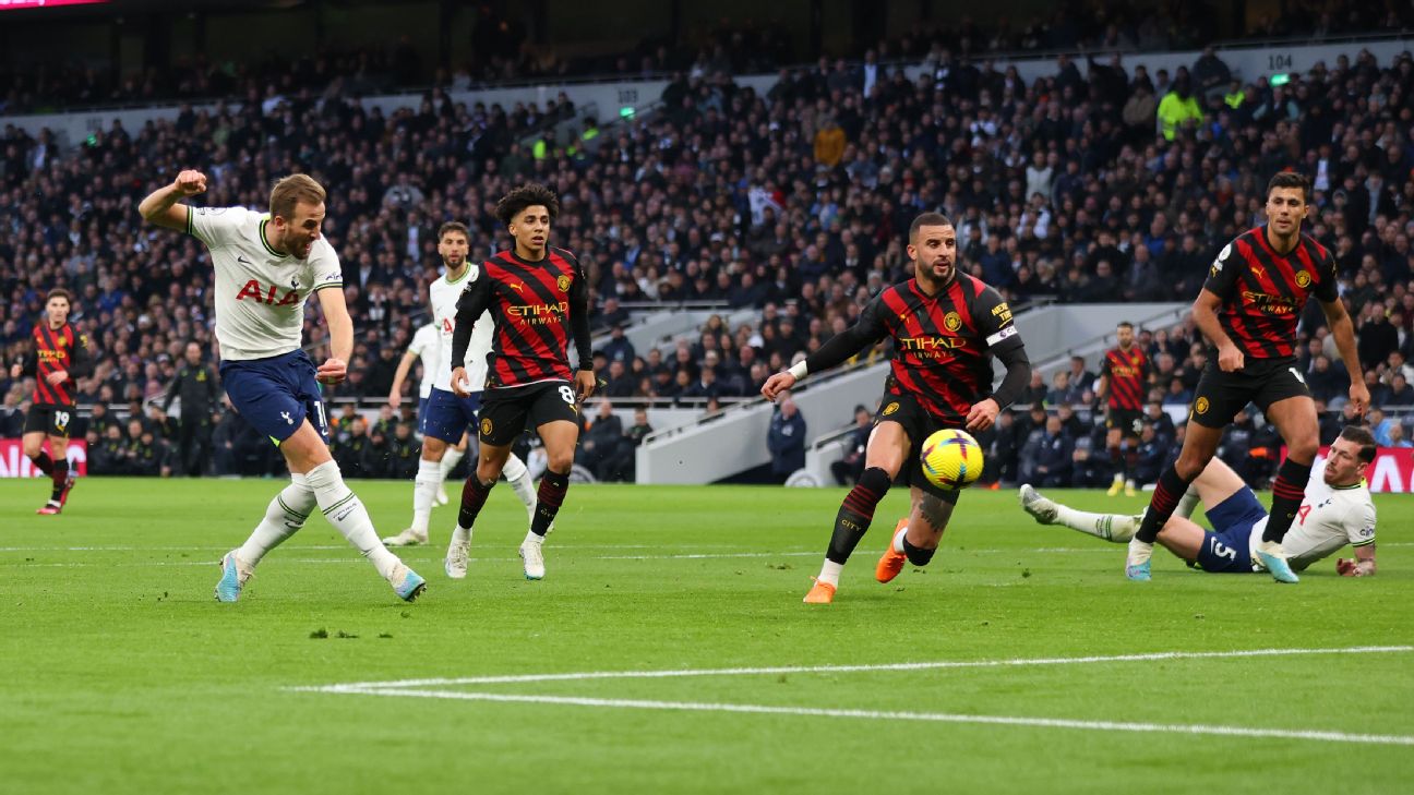 Follow live: Kane sets Spurs scoring record with opening goal vs. Man City