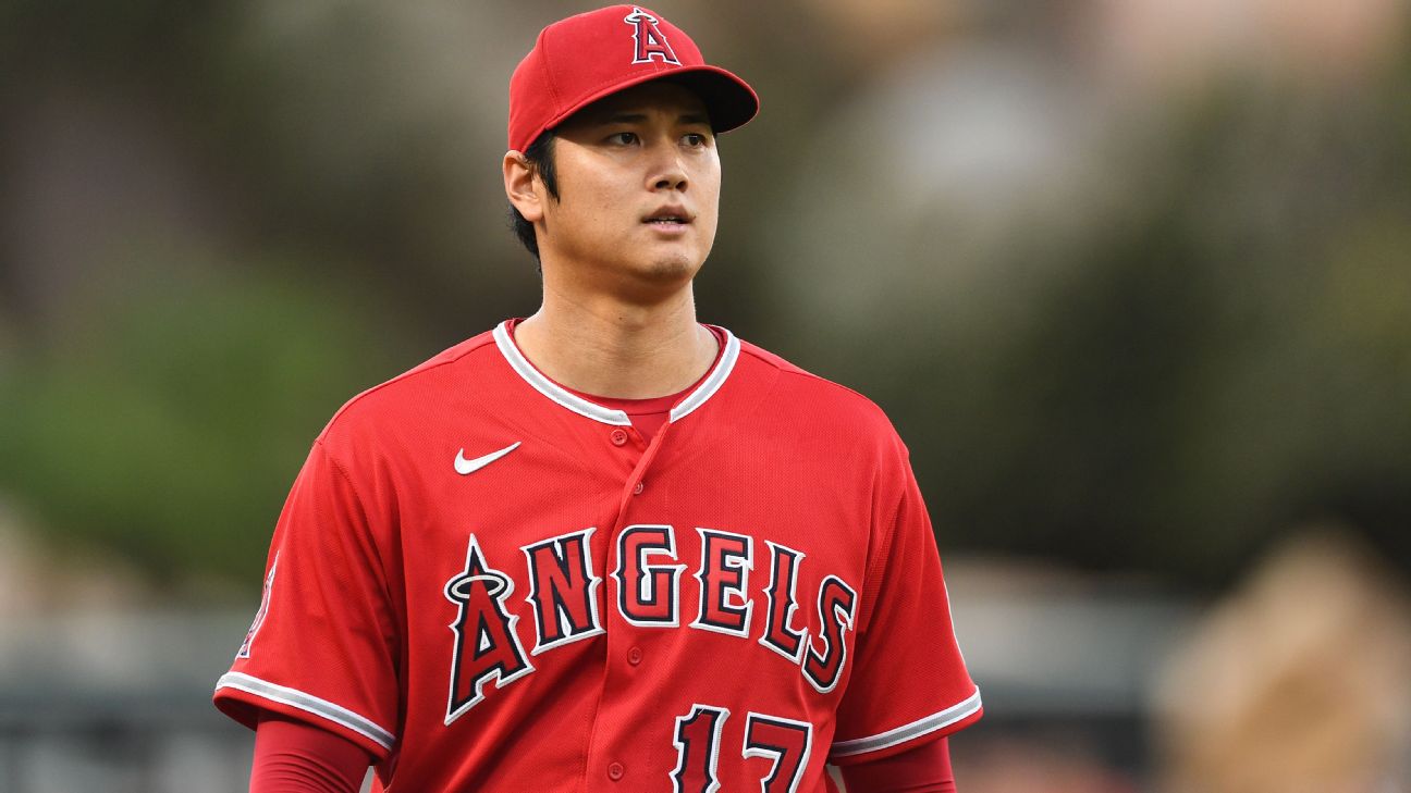 Shohei Ohtani Hat 2021 MLB Los Angeles Angels New Era Fitted Hat