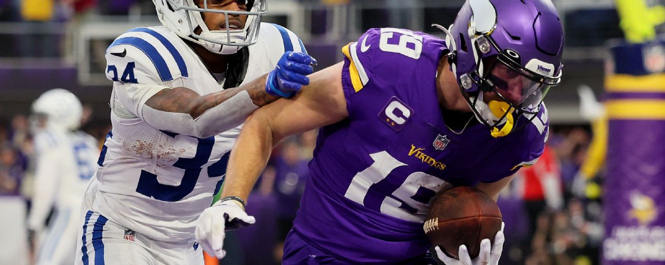 Vikings wide receiver Adam Thielen ranks 22nd in jersey sales