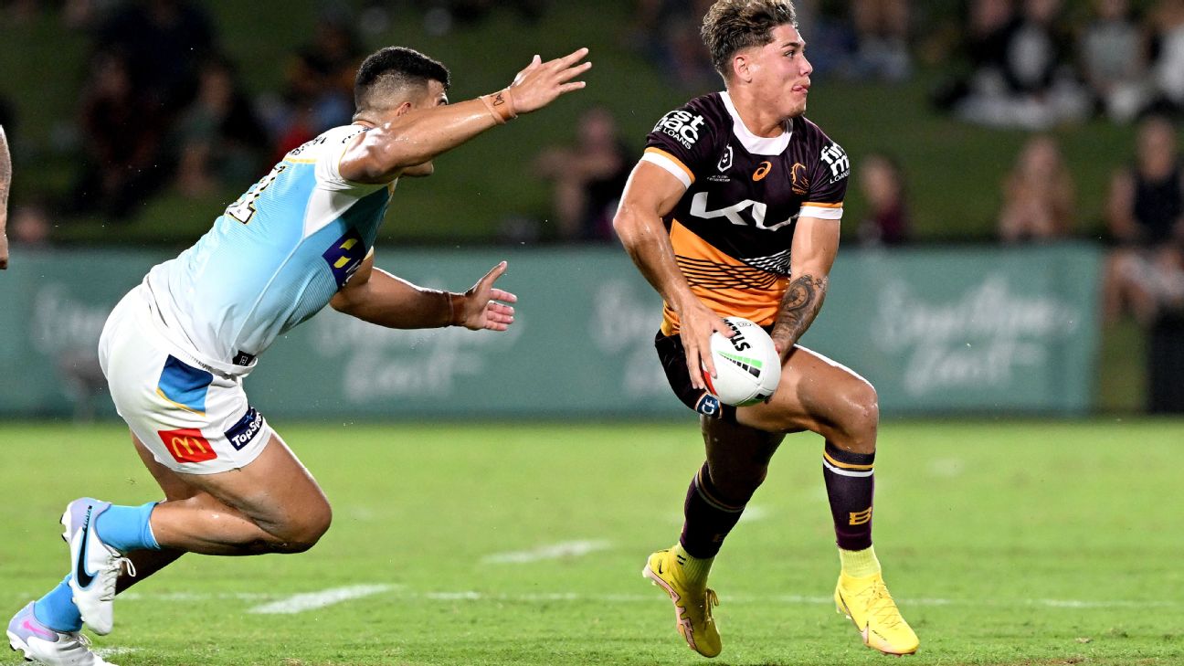 Jamayne Isaako of the Dolphins celebrates a try during the NRL Round 12  match between the Redcliffe Dolphins and the Melbourne Storm at Suncorp  Stadium in Brisbane, Saturday, May 20, 2023. (AAP