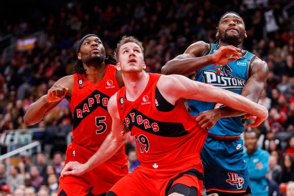 Raptors center Poeltl sidelined with ankle sprain