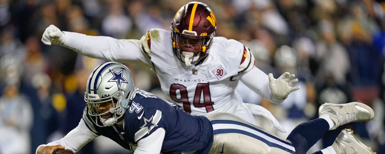 Washington Commanders defensive tackle Daron Payne (94) is seen during an  NFL football game against the Dallas Cowboys, Sunday, Oct. 2, 2022, in  Arlington, Texas. Dallas won 25-10. (AP Photo/Brandon Wade Stock Photo -  Alamy