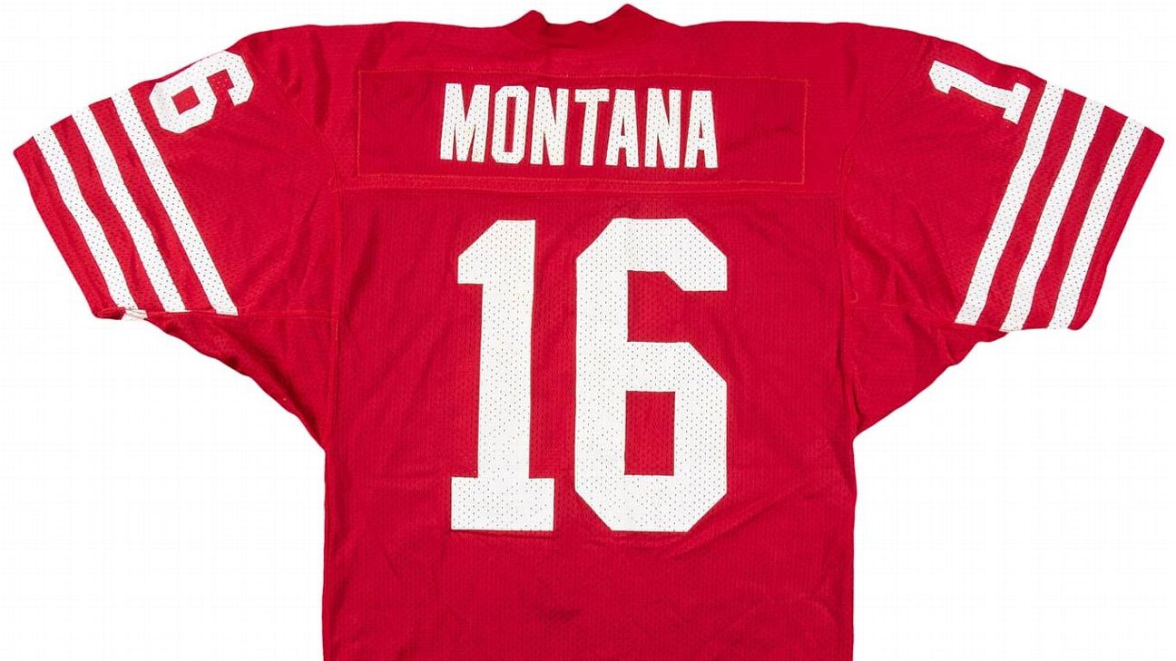 Joe Montana San Francisco 49ers Autographed Red Mitchell