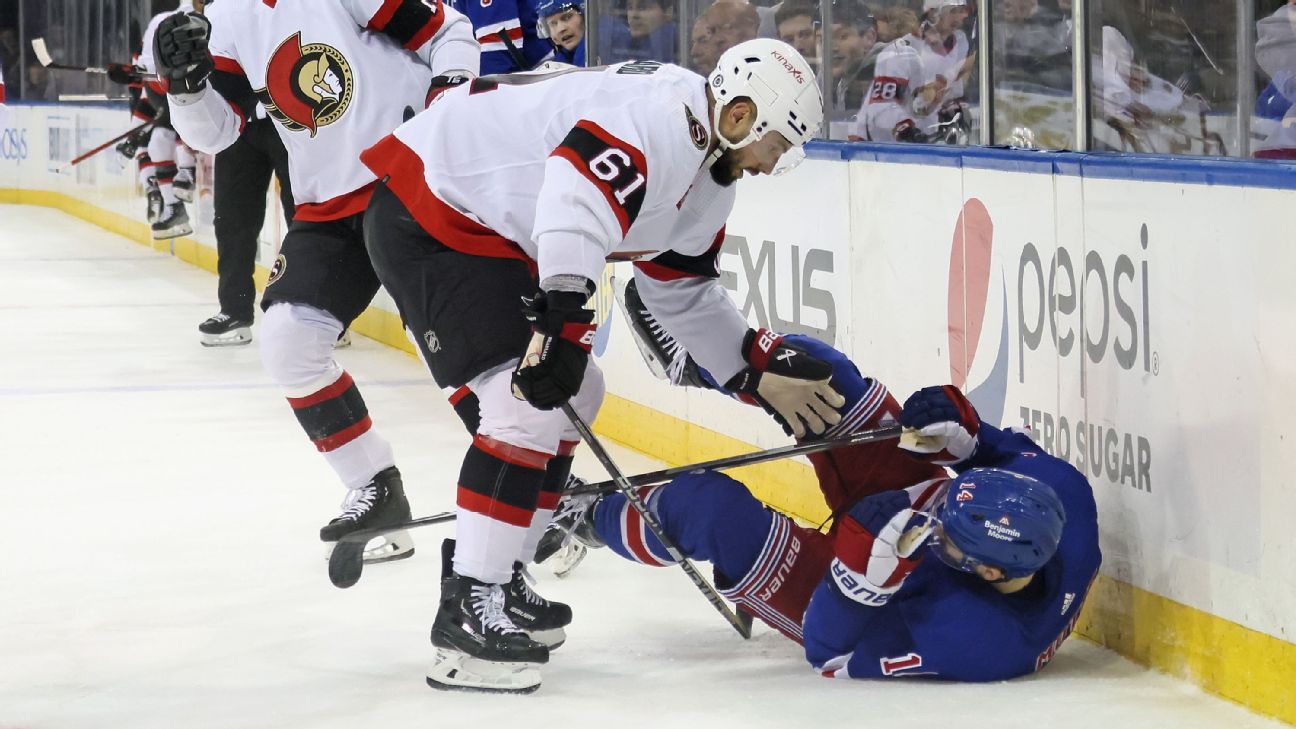 Rangers bring back Tyler Motte from the Ottawa Senators