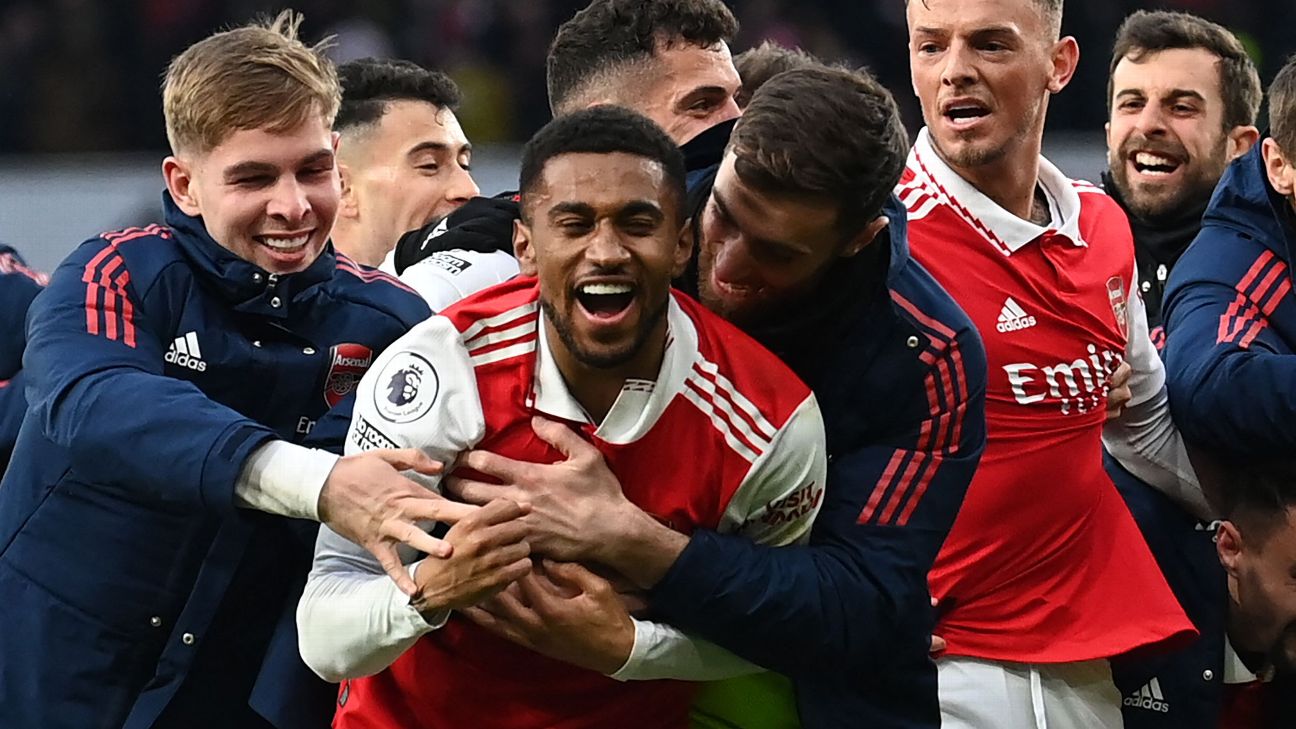 Nelson sends Arsenal into with last-gasp winner