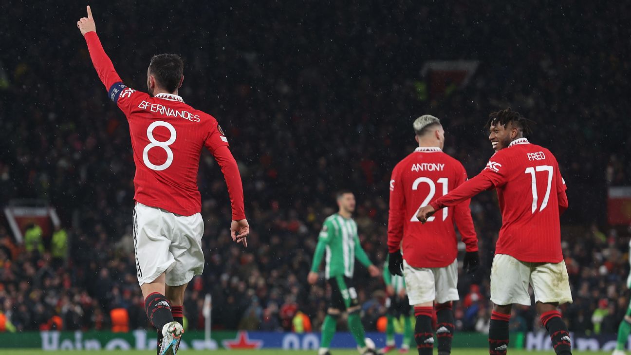 Bruno, Man United get over Anfield embarrassment to rout Betis