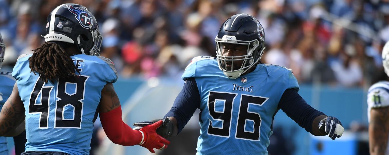 Tennessee Titans linebacker Rashad Weaver (99) during the second