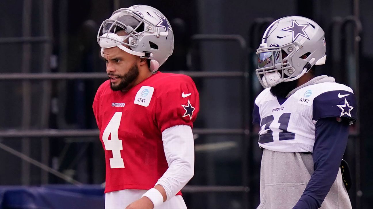 Cowboys' Dak Prescott wears Ezekiel Elliott's Ohio State jersey to  preseason finale