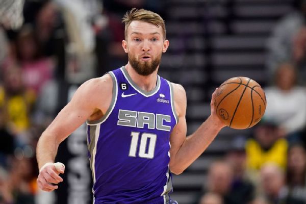 Domantas Sabonis is one of the NBA's top big men and looks to lead the Kings over the Celtics on Tuesday night.