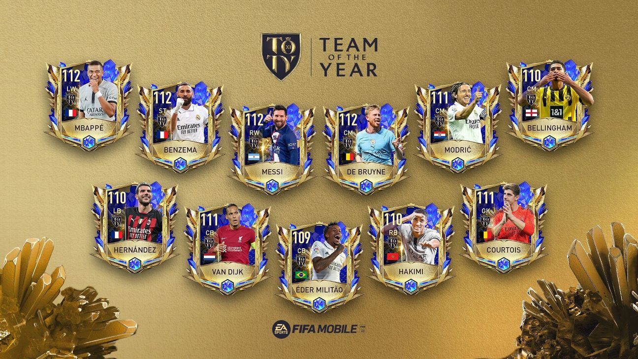 Seleção do Ano está disponível em FIFA Mobile