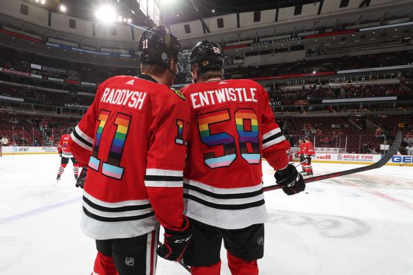 Report: Blackhawks won’t wear Pride warmups