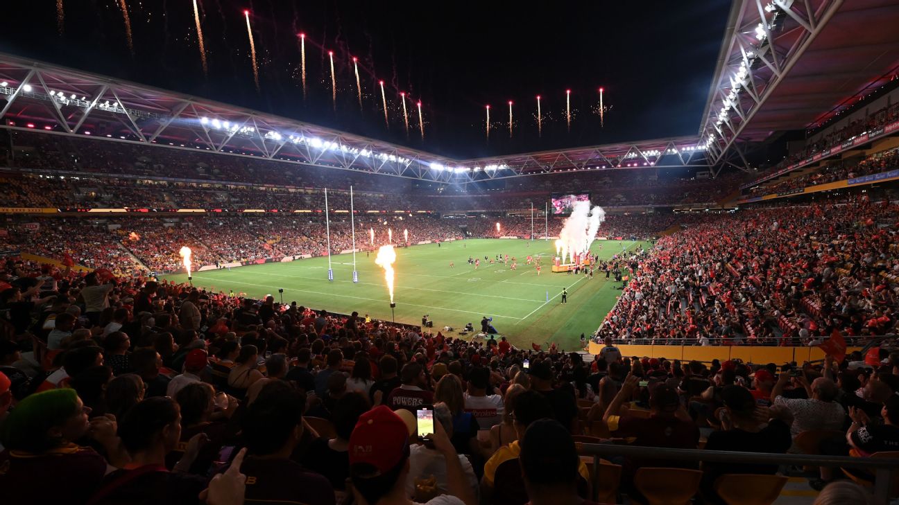 NRL 2023: Brisbane Broncos v Dolphins, Suncorp Stadium, Reece Walsh, Ezra  Mam, Kevin Walters, sold out, Battle of Brisbane, Adam Reynolds, Hamiso  Tabuai-Fidow