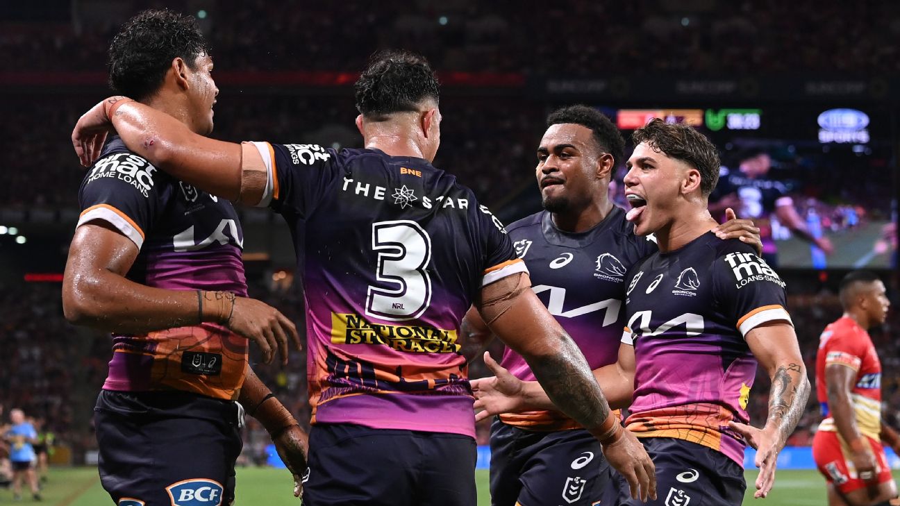 NRL 2023: Adam Reynolds' field goal gives Brisbane Broncos upset win over  Penrith Panthers as premiership three-peat starts off on bad note