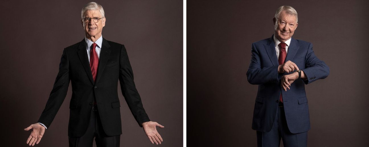 Ferguson and Wenger recreate iconic poses for Hall of Fame