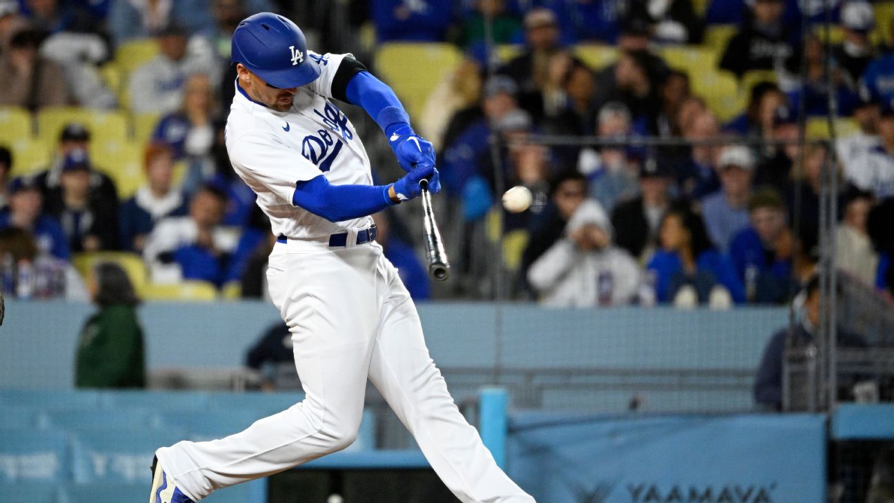 Trayce Thompson delivers 3 HRs, 8 RBIs for Dodgers in season debut