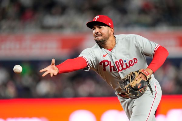 Phillies lose another 1B with Hall set for surgery