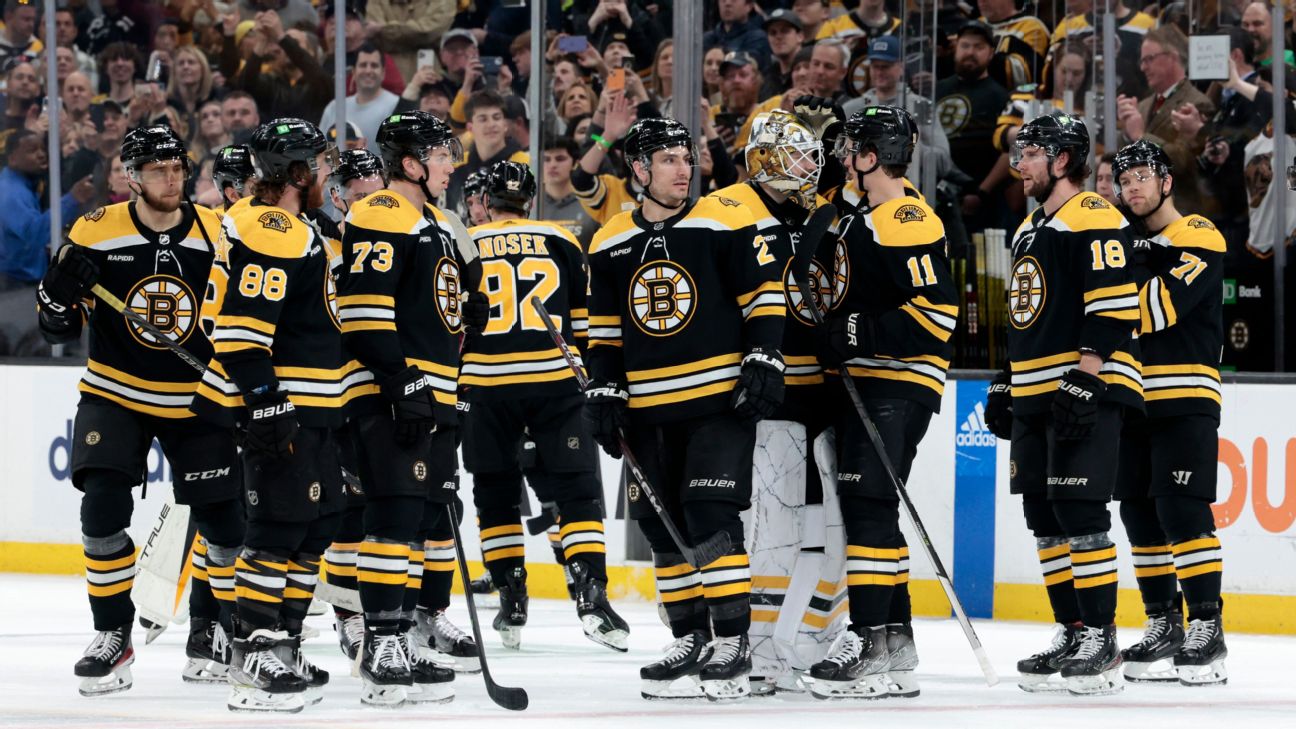 NHL playoff standings Bruins looking to set wins record ABC7 Chicago