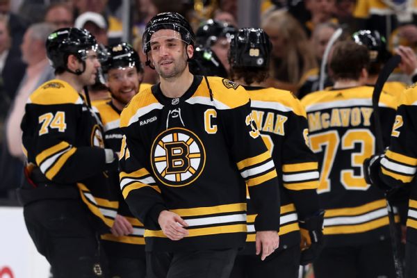 Bruins' Bergeron to miss Game 2 with injury