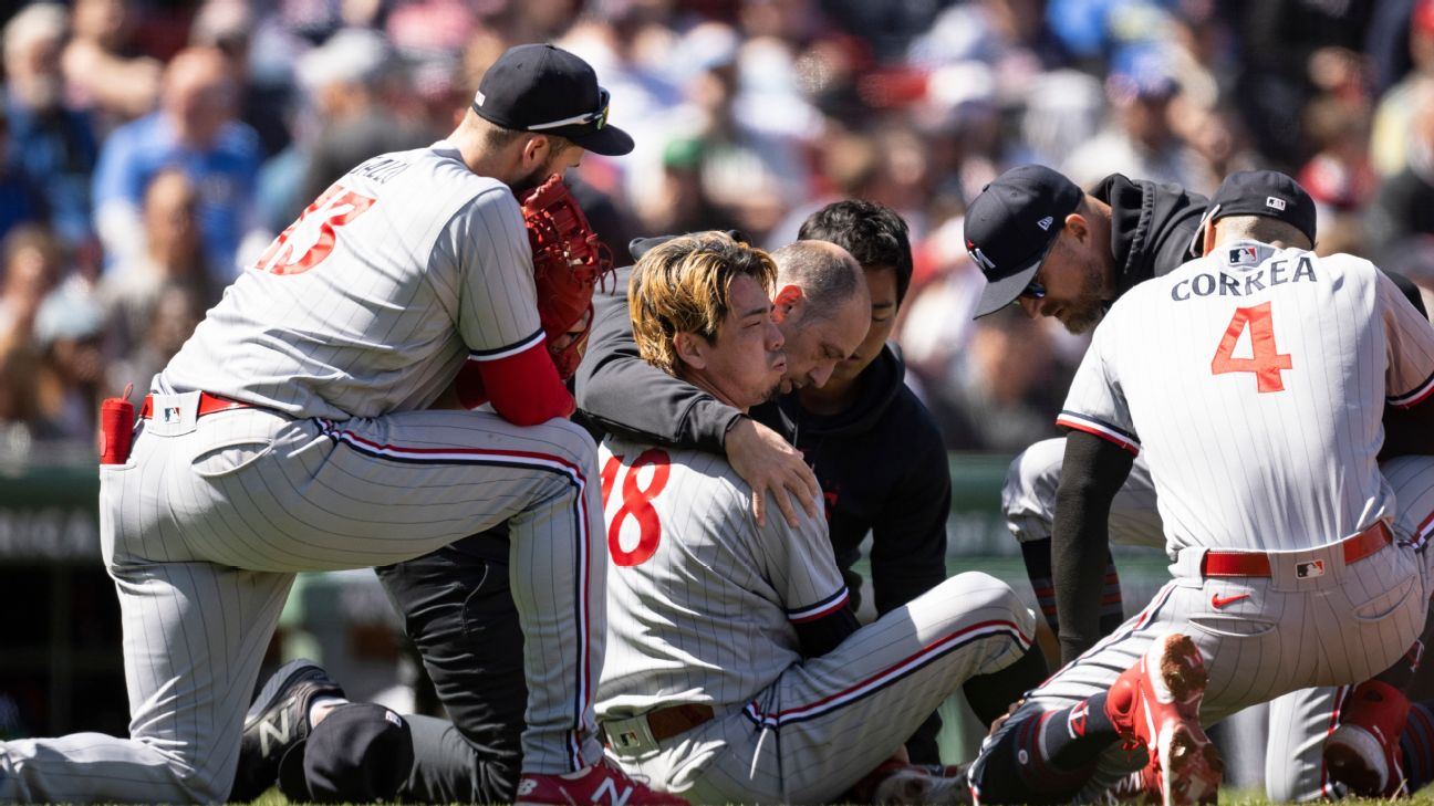 Kenta Maeda injury update: Twins SP leaves start vs. Red Sox after being  hit by line drive - DraftKings Network