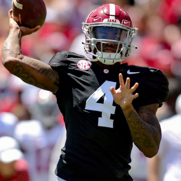 Alabama QBs struggle through Tide’s spring game