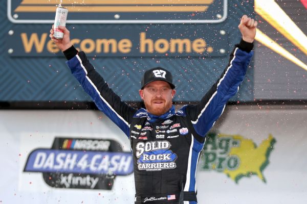 Burton wins Xfinity Series crash-fest at Talladega