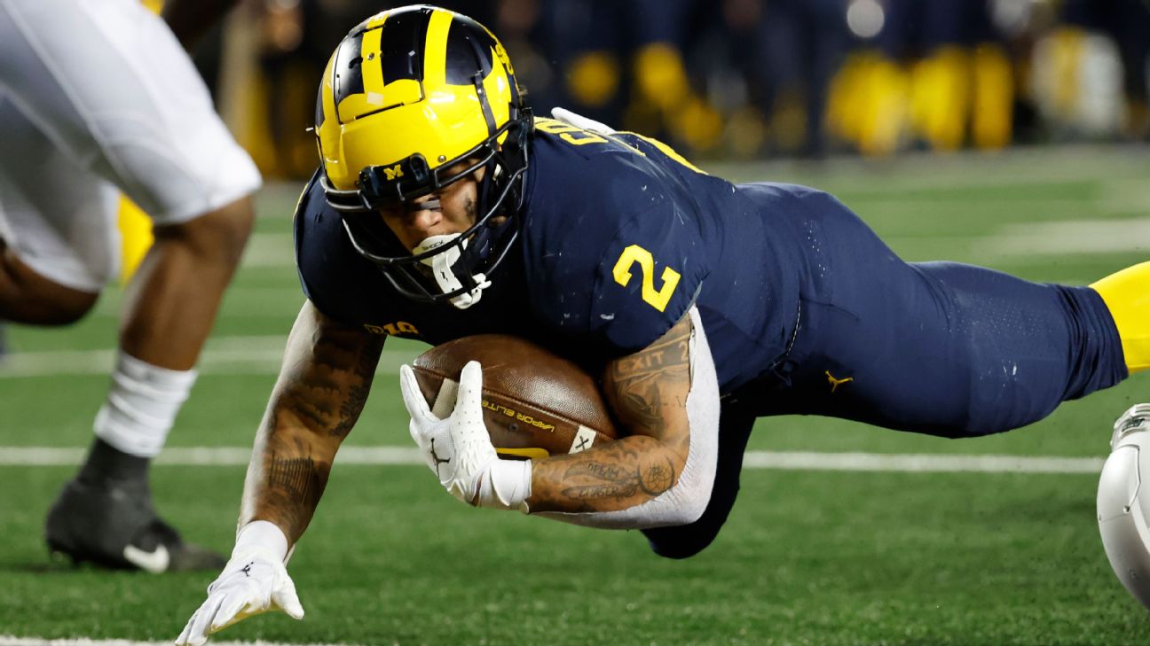 Michigan RB Blake Corum says he s cleared from 22 knee injury ESPN