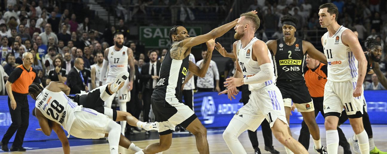 Jogo de basquete do Real Madrid termina em briga generalizada