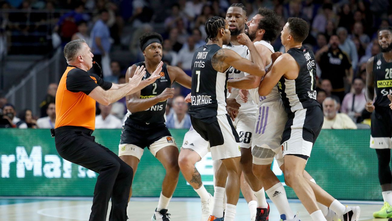 Já há castigos após batalha campal no Real Madrid-Partizan. Yabusele  suspenso por cinco jogos - Basquetebol - SAPO Desporto