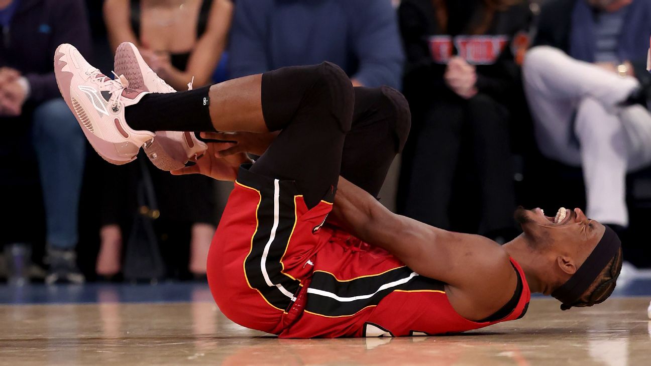 Heat's Jimmy Butler Gets Ankle Treatment Ahead Of Game 2 At Knicks ...