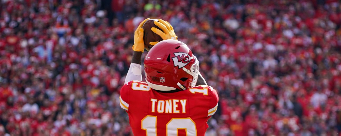 Chiefs rule WR Kadarius Toney out for second straight game