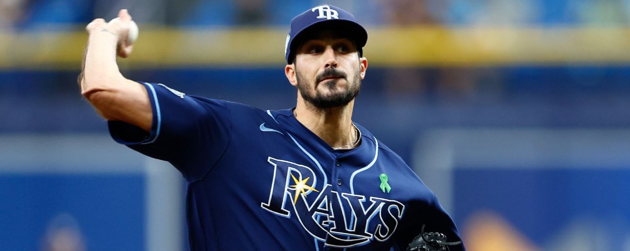 Zach Eflin of the Tampa Bay Rays throws a pitch against the Kansas News  Photo - Getty Images