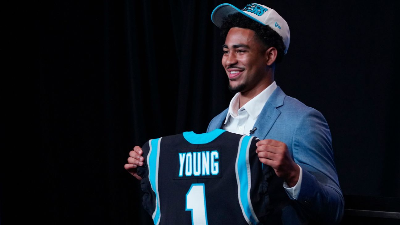 Carolina Panthers rookie quarterback Bryce Young misses practice with an  ankle injury; Shaq Thompson out for the season